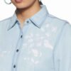 Latest Design Professional Made Women Denim Shirt Printed High Quality Proper Design Women Denim Shirt