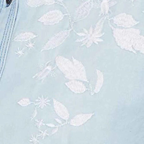 Latest Design Professional Made Women Denim Shirt Printed High Quality Proper Design Women Denim Shirt