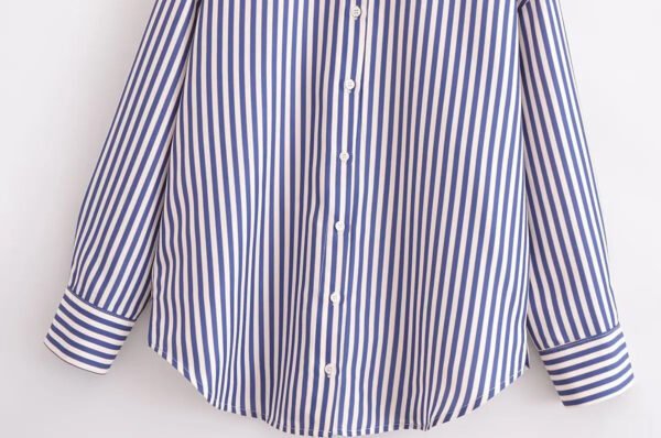 Women Spring New Chic Fashion Striped Shirt Vintage Long Sleeve Button Up Casual Female Shirts Blusas Chic Tops