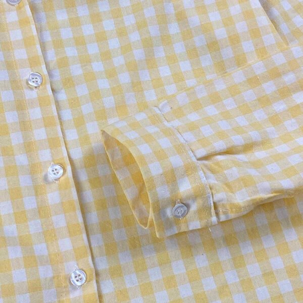 Women'S Cotton Thin Plaid Shirt Summer Korean Loose Long Sleeve Rl Designer Shirts Sun Protection Outerwear Top