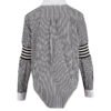 Women & Ladies Fashion And Casual Contrast Color Fabric Long Sleeves Striped Shirts Blouse