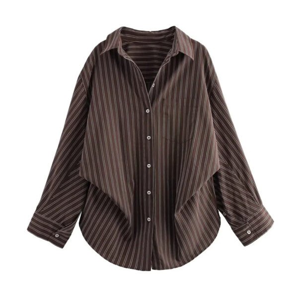 Autumn Women'S Striped Shirt Tops New Fashion Bat Sleeve Tops Casual Loose Women'S Shirts