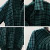 Summer New Large Size Loose Waist Long Sleeve Plaid Shirt Ladies' Blouses