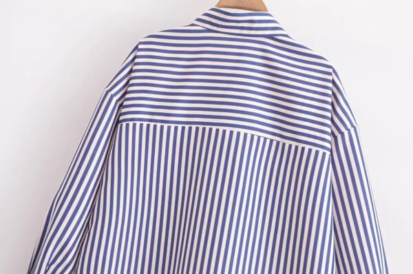 Women Spring New Chic Fashion Striped Shirt Vintage Long Sleeve Button Up Casual Female Shirts Blusas Chic Tops