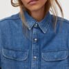 New Design Womens Clothing 100% Cotton Denim Shirt Jacket For Spring Woman Tops Fashionable Casual Shirt