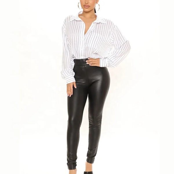 Hot Selling Customization Backless Loose Blouses Sunscreen Mid Length Striped Shirts With Women