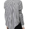 Women & Ladies Fashion And Casual Contrast Color Fabric Long Sleeves Striped Shirts Blouse