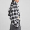 Elegant Women'S Blouses For Ladies Casual Turn Down Collar Long Sleeve Commuter Plaid Shirt