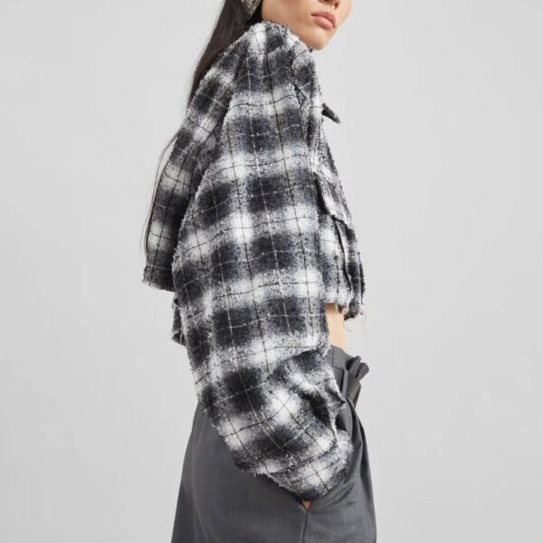 Elegant Women'S Blouses For Ladies Casual Turn Down Collar Long Sleeve Commuter Plaid Shirt