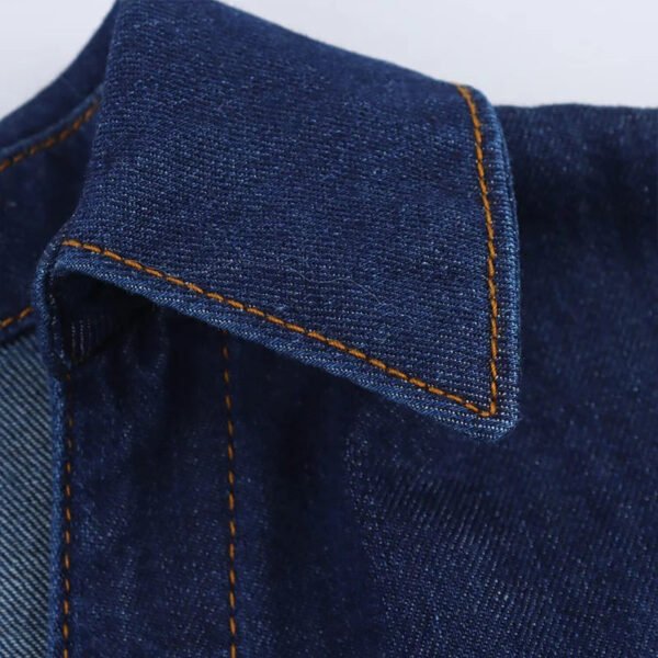 Women'S Clothing New Fashion Solid Color Wide Sleeve Denim Shirt Retro Long Sleeve Loose Casual Female Tops