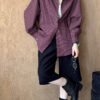 Early Autumn New Tops Retro Casual Style Striped Plaid Loose Loose Shirt For Women