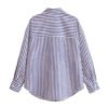 Women Spring New Chic Fashion Striped Shirt Vintage Long Sleeve Button Up Casual Female Shirts Blusas Chic Tops