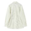 Women'S Clothing Autumn New Fashion Simple Versatile Striped Tie Loose Shirt